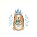 Picture of Wild Bear _GroupedProduct_Square_Mini_ _GroupedProduct_Square_Unframed_Print_Only_