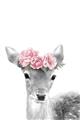 Picture of Flower Crown Deer _GroupedProduct_Rectangle_Portrait_Mini_ _GroupedProduct_Rectangle_Portrait_Unframed_Print_Only_