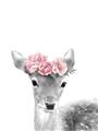 Picture of Flower Crown Deer _GroupedProduct_Rectangle_Portrait_Mini_ _GroupedProduct_Rectangle_Portrait_Unframed_Print_Only_