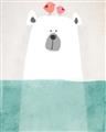 Picture of Water Polar Bear _GroupedProduct_Rectangle_Portrait_Mini_ _GroupedProduct_Rectangle_Portrait_Unframed_Print_Only_