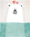 Picture of Water Polar Bear _GroupedProduct_Rectangle_Portrait_Mini_ _GroupedProduct_Rectangle_Portrait_Unframed_Print_Only_