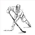Picture of Hockey Sketch  _GroupedProduct_Square_Mini_ _GroupedProduct_Square_Unframed_Print_Only_
