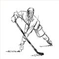 Picture of Hockey Sketch  _GroupedProduct_Square_Mini_ _GroupedProduct_Square_Unframed_Print_Only_
