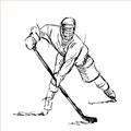 Picture of Hockey Sketch  _GroupedProduct_Square_Mini_ _GroupedProduct_Square_Unframed_Print_Only_