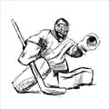 Picture of Goalie Sketch  _GroupedProduct_Square_Mini_ _GroupedProduct_Square_Unframed_Print_Only_