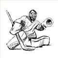 Picture of Goalie Sketch  _GroupedProduct_Square_Mini_ _GroupedProduct_Square_Unframed_Print_Only_
