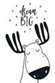 Picture of Dream Big Moose _GroupedProduct_Rectangle_Portrait_Mini_ _GroupedProduct_Rectangle_Portrait_Unframed_Print_Only_