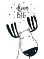 Picture of Dream Big Moose _GroupedProduct_Rectangle_Portrait_Mini_ _GroupedProduct_Rectangle_Portrait_Unframed_Print_Only_