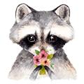 Picture of Garden Raccoon _GroupedProduct_Square_Mini_ _GroupedProduct_Square_Unframed_Print_Only_