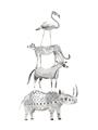 Picture of Stacked Animals I   _GroupedProduct_Rectangle_Portrait_Mini_ _GroupedProduct_Rectangle_Portrait_Unframed_Print_Only_