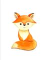 Picture of Small Fox _GroupedProduct_Rectangle_Portrait_Mini_ _GroupedProduct_Rectangle_Portrait_Unframed_Print_Only_