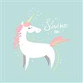 Picture of Shine On Unicorn Blue _GroupedProduct_Square_Mini_ _GroupedProduct_Square_Unframed_Print_Only_