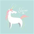 Picture of Shine On Unicorn Blue _GroupedProduct_Square_Mini_ _GroupedProduct_Square_Unframed_Print_Only_