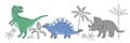 Picture of Tropical Dinos _GroupedProduct_Panel_Landscape_Mini_ _GroupedProduct_Panel_Landscape_Unframed_Print_Only_