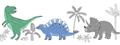 Picture of Tropical Dinos _GroupedProduct_Panel_Landscape_Mini_ _GroupedProduct_Panel_Landscape_Unframed_Print_Only_