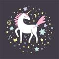 Picture of The Magic of Unicorns _GroupedProduct_Square_Mini_ _GroupedProduct_Square_Unframed_Print_Only_