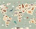 Picture of Animal Map _GroupedProduct_Rectangle_Landscape_Unframed_Print_Only_