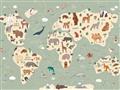 Picture of Animal Map _GroupedProduct_Rectangle_Landscape_Unframed_Print_Only_