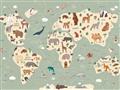 Picture of Animal Map _GroupedProduct_Rectangle_Landscape_Unframed_Print_Only_