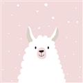 Picture of Pinky Llama  _GroupedProduct_Square_Mini_ _GroupedProduct_Square_Unframed_Print_Only_