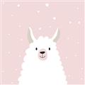 Picture of Pinky Llama  _GroupedProduct_Square_Mini_ _GroupedProduct_Square_Unframed_Print_Only_