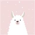 Picture of Pinky Llama  _GroupedProduct_Square_Mini_ _GroupedProduct_Square_Unframed_Print_Only_