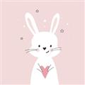 Picture of Pinky Bunny _GroupedProduct_Square_Mini_ _GroupedProduct_Square_Unframed_Print_Only_