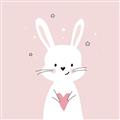 Picture of Pinky Bunny _GroupedProduct_Square_Mini_ _GroupedProduct_Square_Unframed_Print_Only_