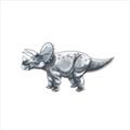 Picture of Gray Dino III _GroupedProduct_Square_Mini_ _GroupedProduct_Square_Unframed_Print_Only_