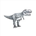 Picture of Gray Dino IV _GroupedProduct_Square_Mini_ _GroupedProduct_Square_Unframed_Print_Only_