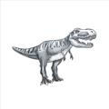 Picture of Gray Dino IV _GroupedProduct_Square_Mini_ _GroupedProduct_Square_Unframed_Print_Only_