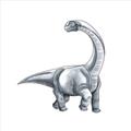 Picture of Gray Dino V _GroupedProduct_Square_Mini_ _GroupedProduct_Square_Unframed_Print_Only_