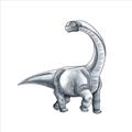 Picture of Gray Dino V _GroupedProduct_Square_Mini_ _GroupedProduct_Square_Unframed_Print_Only_