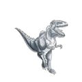 Picture of Gray Dino VII _GroupedProduct_Square_Mini_ _GroupedProduct_Square_Unframed_Print_Only_