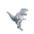 Picture of Gray Dino VII _GroupedProduct_Square_Mini_ _GroupedProduct_Square_Unframed_Print_Only_
