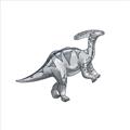 Picture of Gray Dino XII _GroupedProduct_Square_Mini_ _GroupedProduct_Square_Unframed_Print_Only_