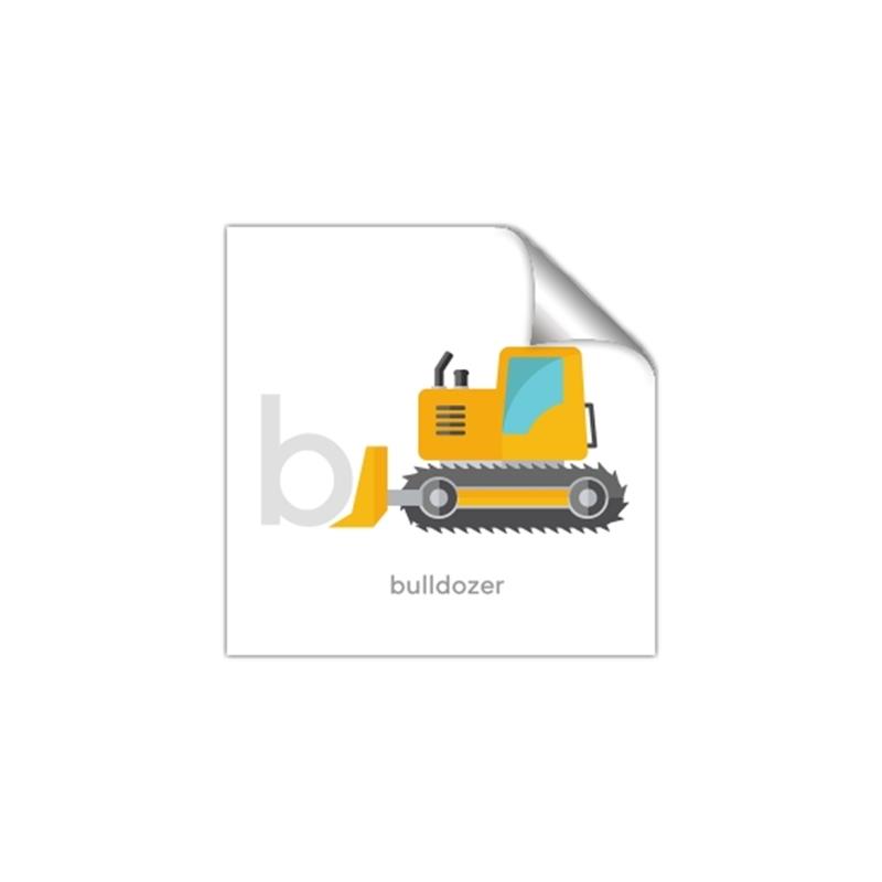 Picture of Bulldozer _GroupedProduct_Square_Mini_ _GroupedProduct_Square_Unframed_Print_Only_