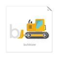 Picture of Bulldozer _GroupedProduct_Square_Mini_ _GroupedProduct_Square_Unframed_Print_Only_
