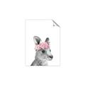 Picture of Kangaroo with floral _GroupedProduct_Rectangle_Portrait_Mini_ _GroupedProduct_Rectangle_Portrait_Unframed_Print_Only_