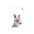 Picture of Kangaroo with floral _GroupedProduct_Rectangle_Portrait_Mini_ _GroupedProduct_Rectangle_Portrait_Unframed_Print_Only_