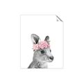 Picture of Kangaroo with floral _GroupedProduct_Rectangle_Portrait_Mini_ _GroupedProduct_Rectangle_Portrait_Unframed_Print_Only_