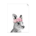Picture of Kangaroo with floral _GroupedProduct_Rectangle_Portrait_Mini_ _GroupedProduct_Rectangle_Portrait_Unframed_Print_Only_