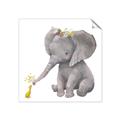 Picture of Baby Elephant with Duck  _GroupedProduct_Square_Mini_ _GroupedProduct_Square_Unframed_Print_Only_