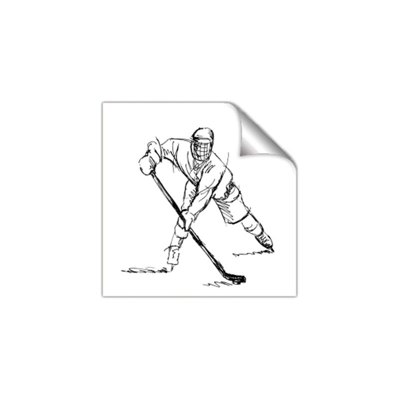Picture of Hockey Sketch  _GroupedProduct_Square_Mini_ _GroupedProduct_Square_Unframed_Print_Only_