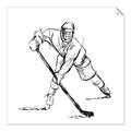 Picture of Hockey Sketch  _GroupedProduct_Square_Mini_ _GroupedProduct_Square_Unframed_Print_Only_