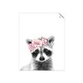 Picture of Flower Crown Raccoon _GroupedProduct_Rectangle_Portrait_Mini_ _GroupedProduct_Rectangle_Portrait_Unframed_Print_Only_