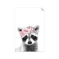 Picture of Flower Crown Raccoon _GroupedProduct_Rectangle_Portrait_Mini_ _GroupedProduct_Rectangle_Portrait_Unframed_Print_Only_