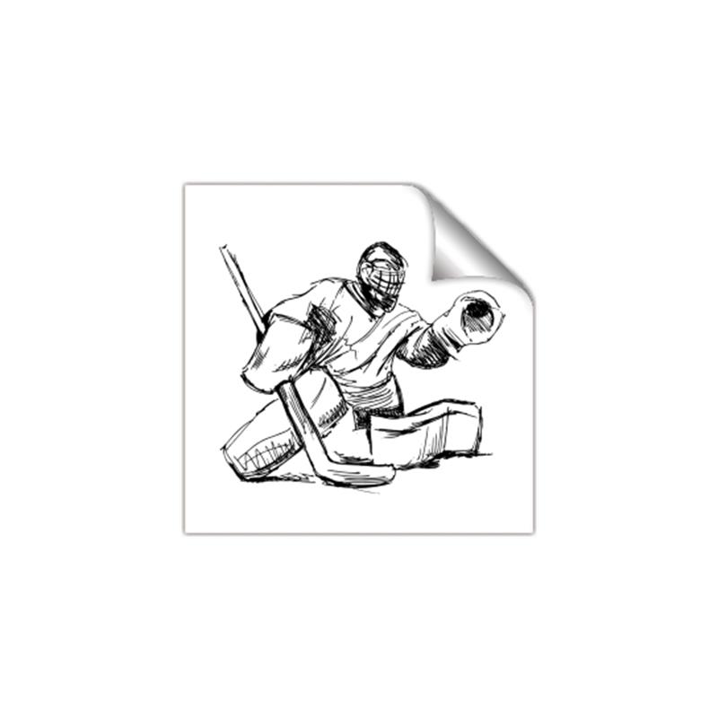Picture of Goalie Sketch  _GroupedProduct_Square_Mini_ _GroupedProduct_Square_Unframed_Print_Only_
