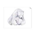 Picture of Polar Bear Mom and Baby _GroupedProduct_Rectangle_Landscape_Mini_ _GroupedProduct_Rectangle_Landscape_Unframed_Print_Only_