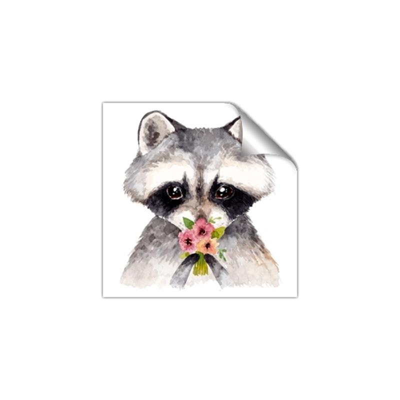 Picture of Garden Raccoon _GroupedProduct_Square_Mini_ _GroupedProduct_Square_Unframed_Print_Only_